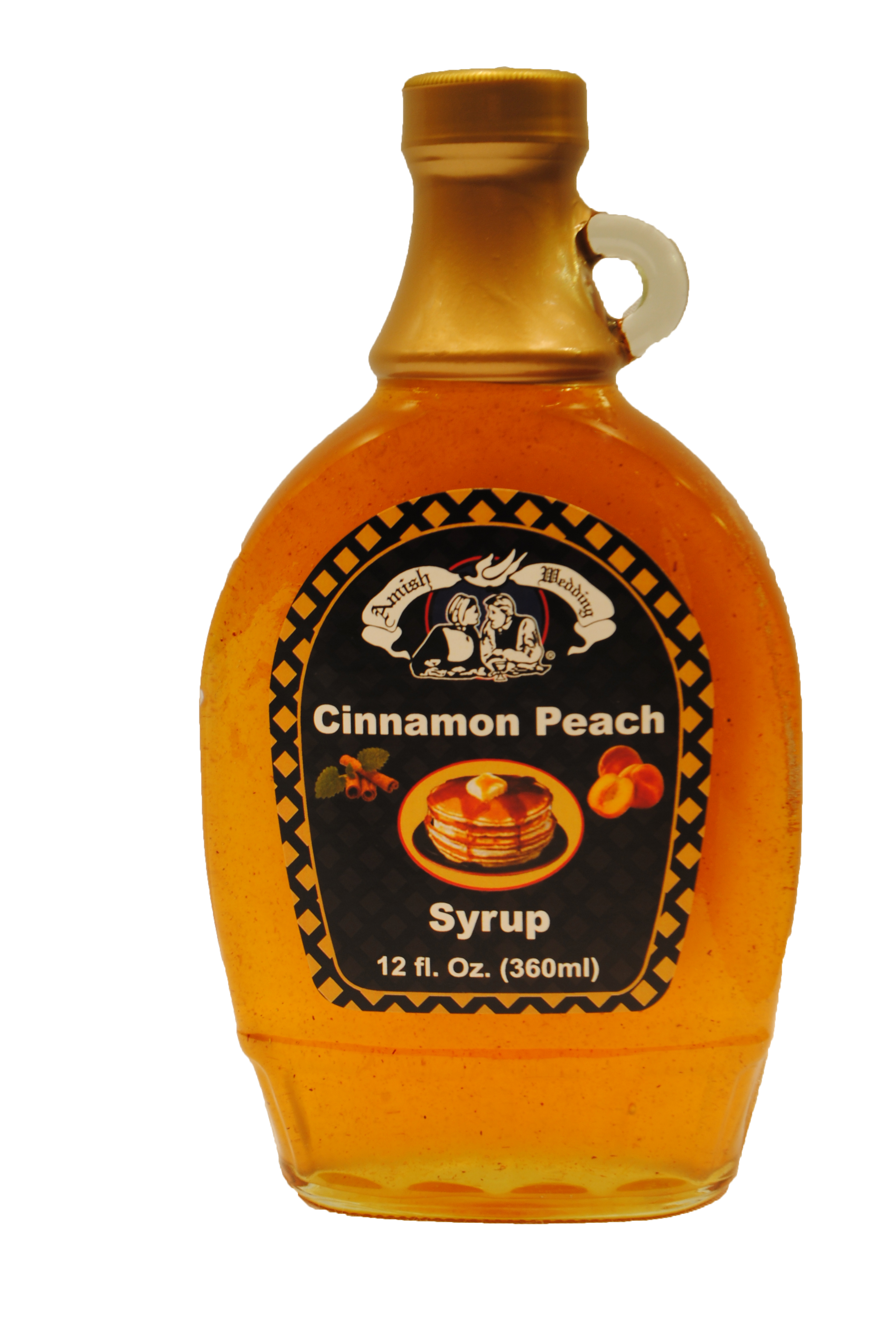 Cinnamon Peach Syrup 12oz. glass jug